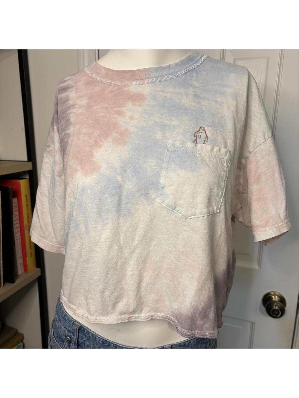 AE S Tie Dye Boxy Custom Fish Pocket Tee